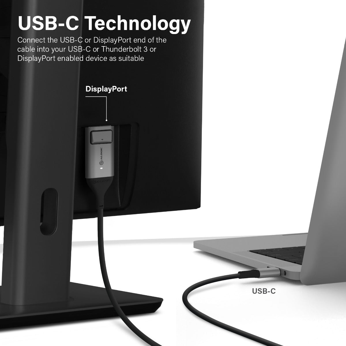 USB-C (Male) to DisplayPort (Male) Cable - Ultra Series - 4K 60Hz -Space Grey