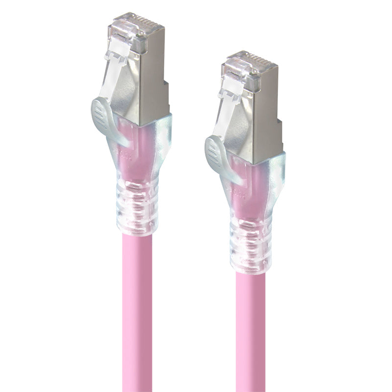 Pink Shielded CAT6A LSZH Network Cable