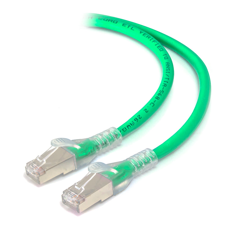 Green Shielded CAT6A LSZH Network Cable