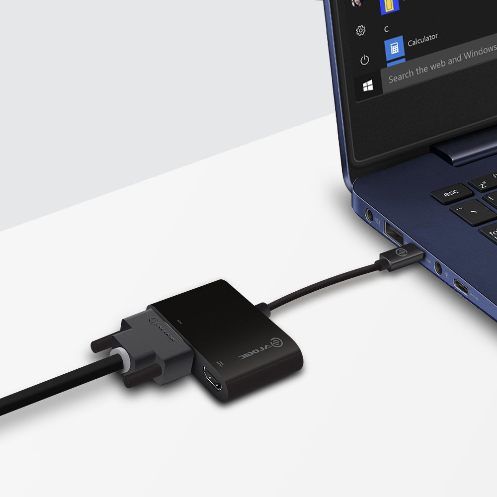 2-in-1 Mini DisplayPort to HDMI VGA Adapter - Male to 2-Female - Premium Series