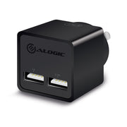 2 Port USB Mini Wall Charger - 2.4A + 1A - 17W