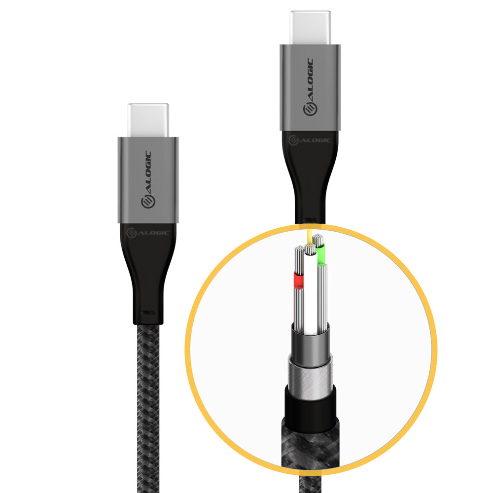 Super Ultra USB 2.0 USB-C to USB-C Cable - 5A/480Mbps