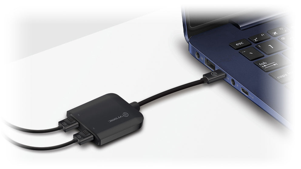 Mini DisplayPort to Dual DisplayPort 1.2 Adapter - 4K - 30 Hz