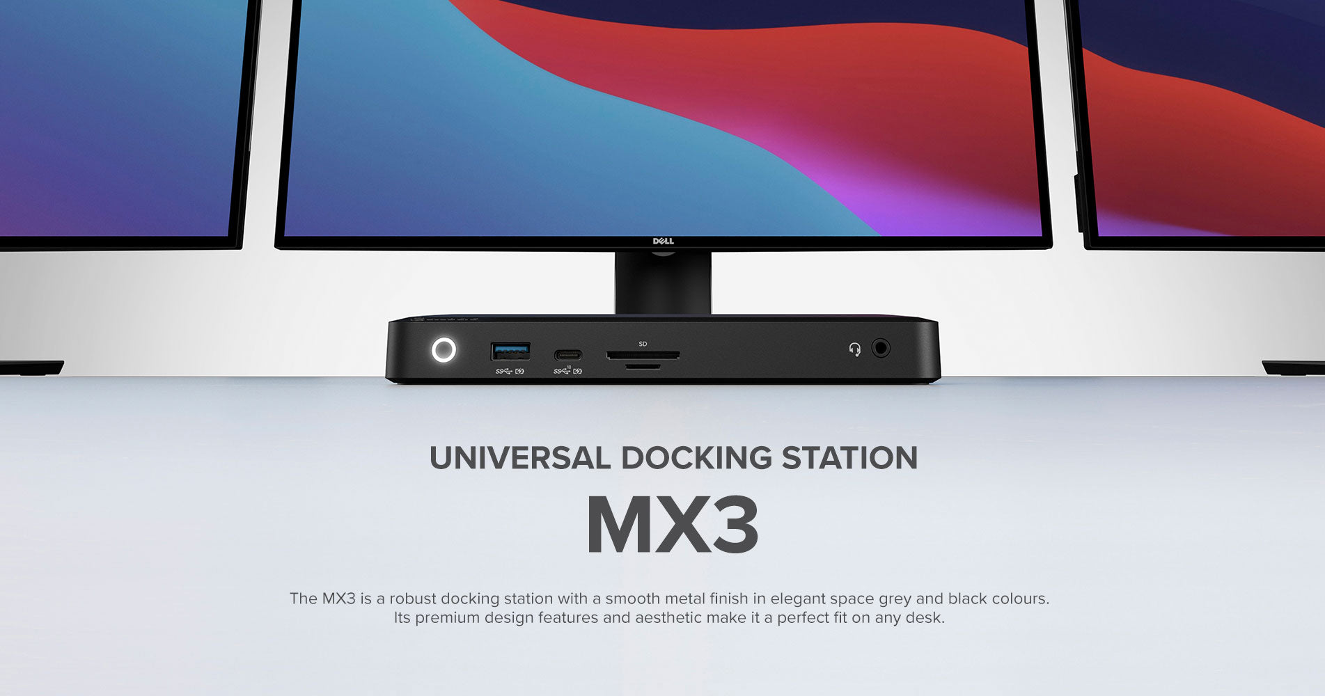 MX3 USB-C Triple Display DP Alt. Mode Docking Station - With 100W Power Delivery