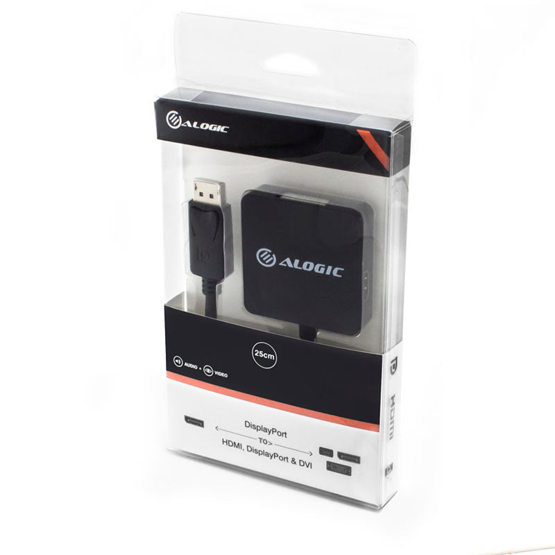 3-in-1 DisplayPort to DisplayPort HDMI DVI Adapter - Elements Series