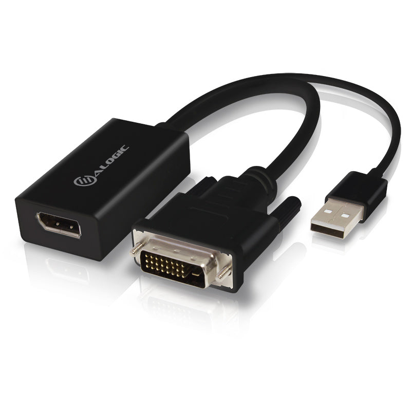 DVI to DisplayPort Adapter Converter - Male to Female - Premium Series