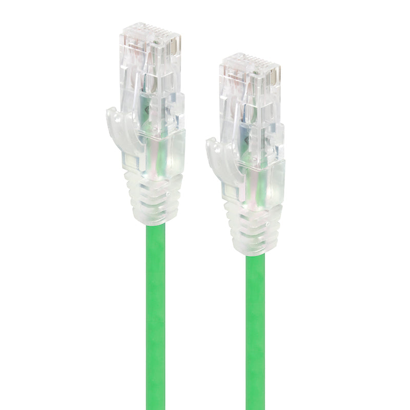 Green Ultra Slim Cat6 Network Cable, UTP, 28AWG - Series Alpha