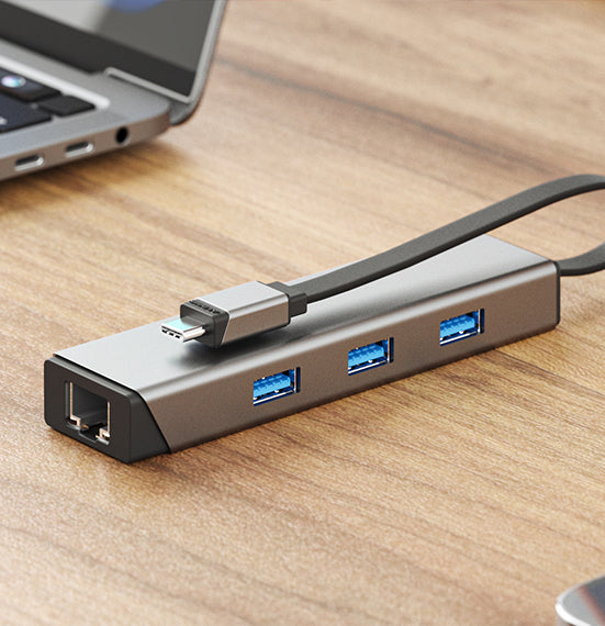 MagForce EXPRESS USB-C 4-in-1 USB Hub with Ethernet