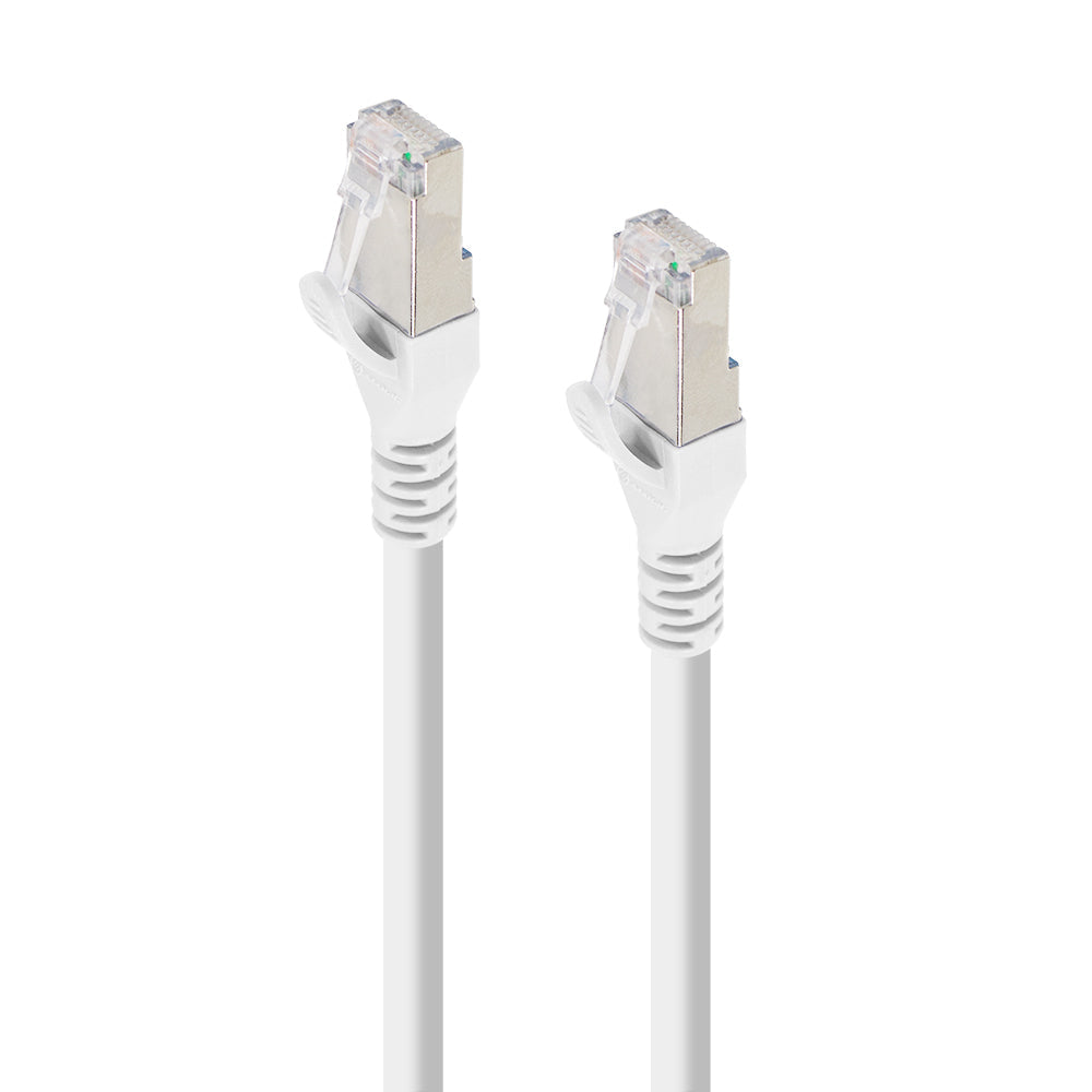 White Shielded CAT6A LSZH Network Cable - 10m