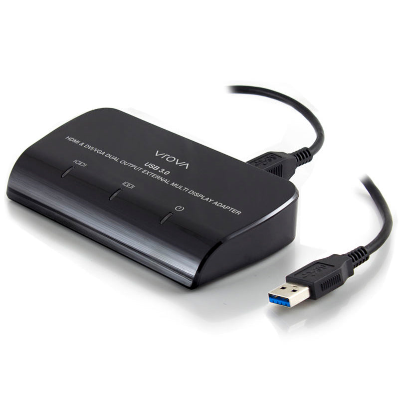 USB 3.0 to HDMI and DVI/VGA Dual Output External Multi Display Adapter