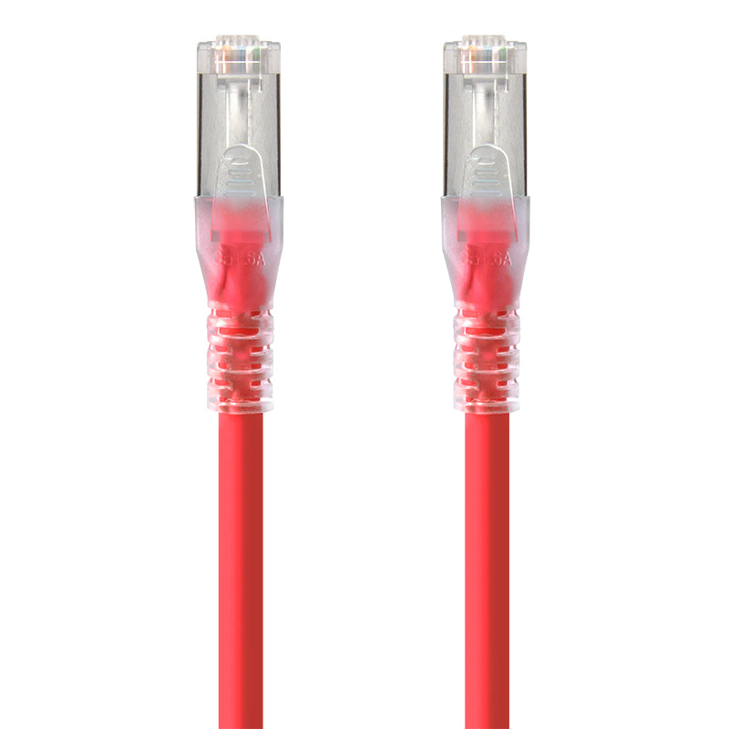 Red Shielded CAT6A LSZH Network Cable