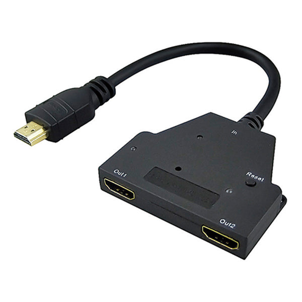 2 way HDMI splitter - Split 1 X HDMI Input to 2 X HDMI Output (1080P Output)